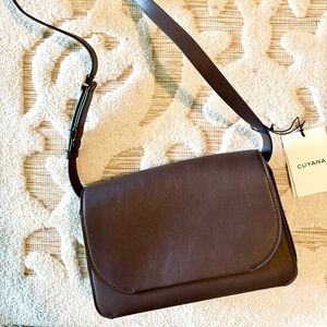 Cuyana Dark Brown Crossbody Bag